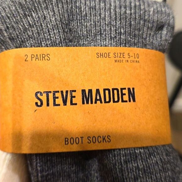 Steve Madden Solid/Striped Boot Sock- 2Pair - Picture 5 of 6